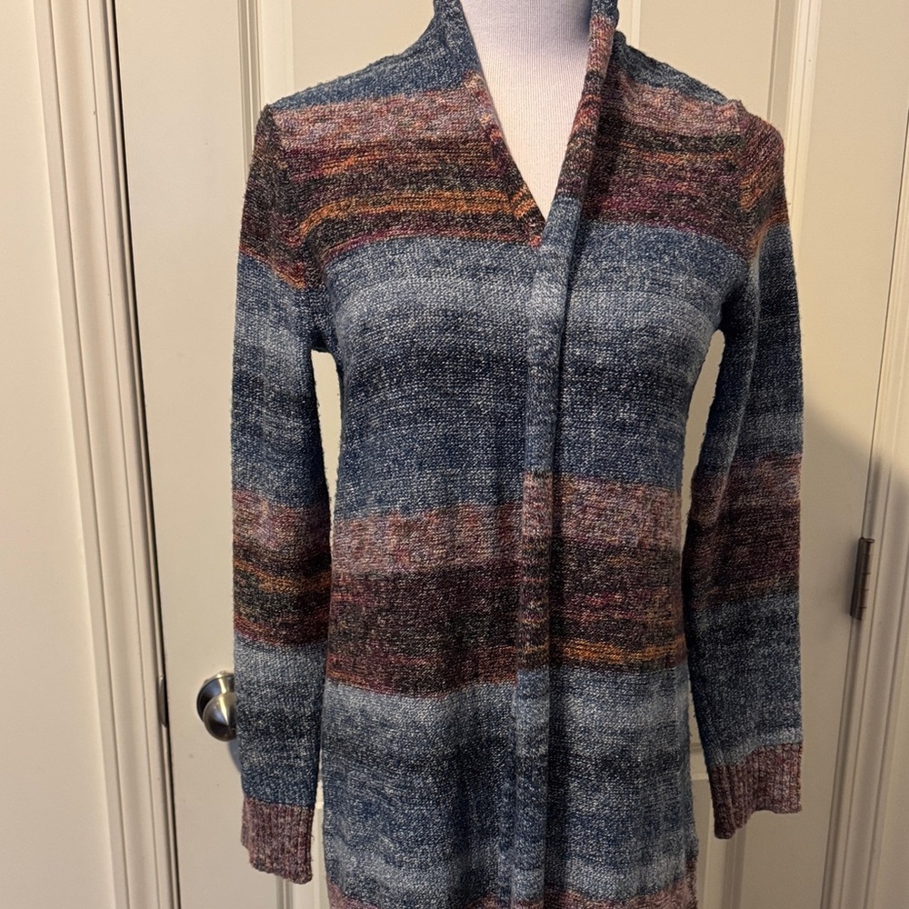 J. Jill Multicolor Long Sleeve Knit Open Front Cardigan - Picture 5 of 14